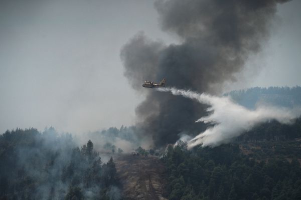 Φωτιά στην Εύβοια – Βίντεο από επιχείρηση διάσωσης ηλικιωμένων στην Παραλία Αχλάδι