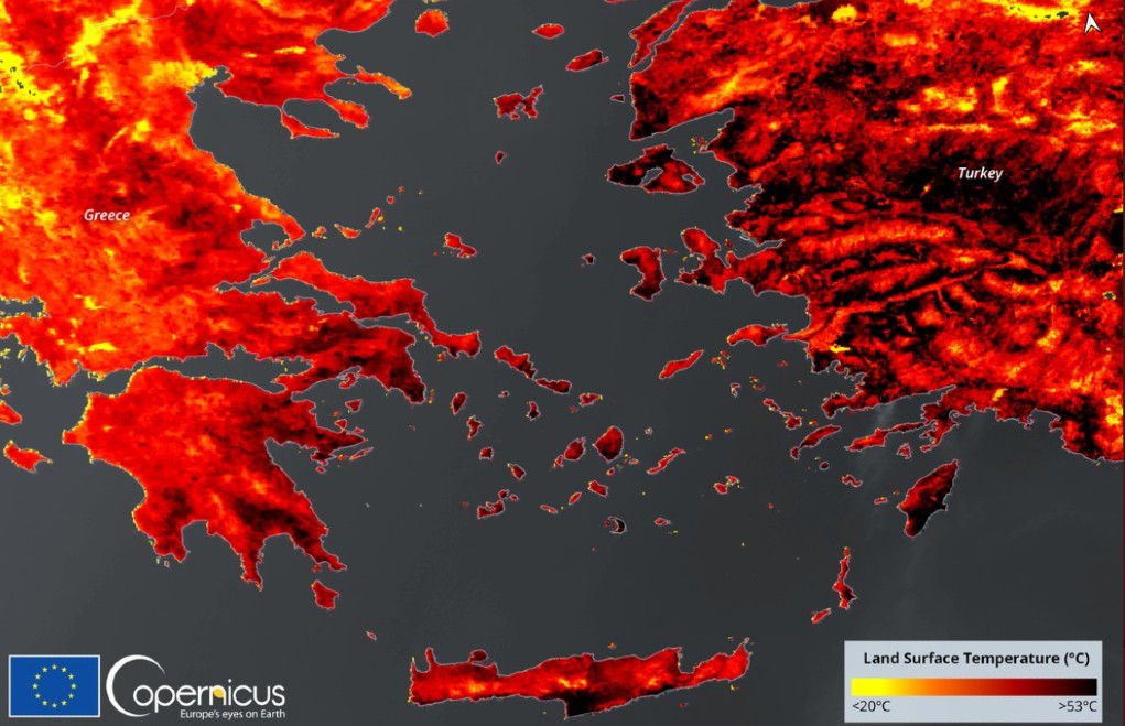 Καύσωνας - Μέχρι 53 βαθμούς η θερμοκρασία εδάφους στην Ελλάδα