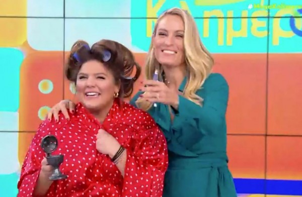 Δανάη Μπάρκα – Με… μπουρνούζι και λιβάνι στο πλατό της Μελέτη