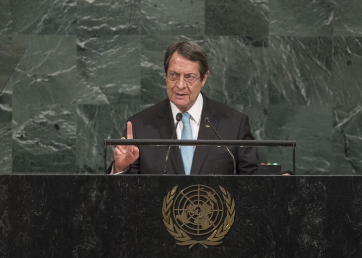 Anastasiades tells UN General Assembly he is ready for resumption of Cyprus talks