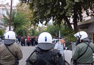 Σταυρούπολη –  Υπό αστυνομικό κλοιό το ΕΠΑΛ – Ένταση με το «καλημέρα»