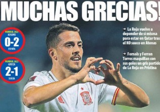 Το «ευχαριστώ» της El Mundo Deportivo στην… Εθνική Ελλάδος