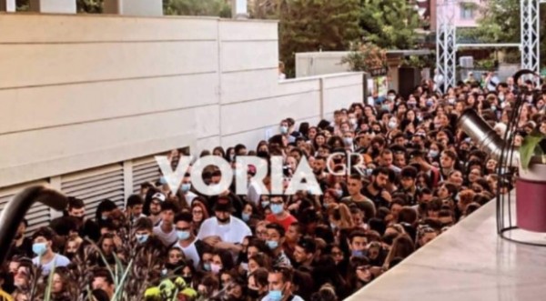 Θεσσαλονίκη – Απίστευτος συνωστισμός σε συναυλία