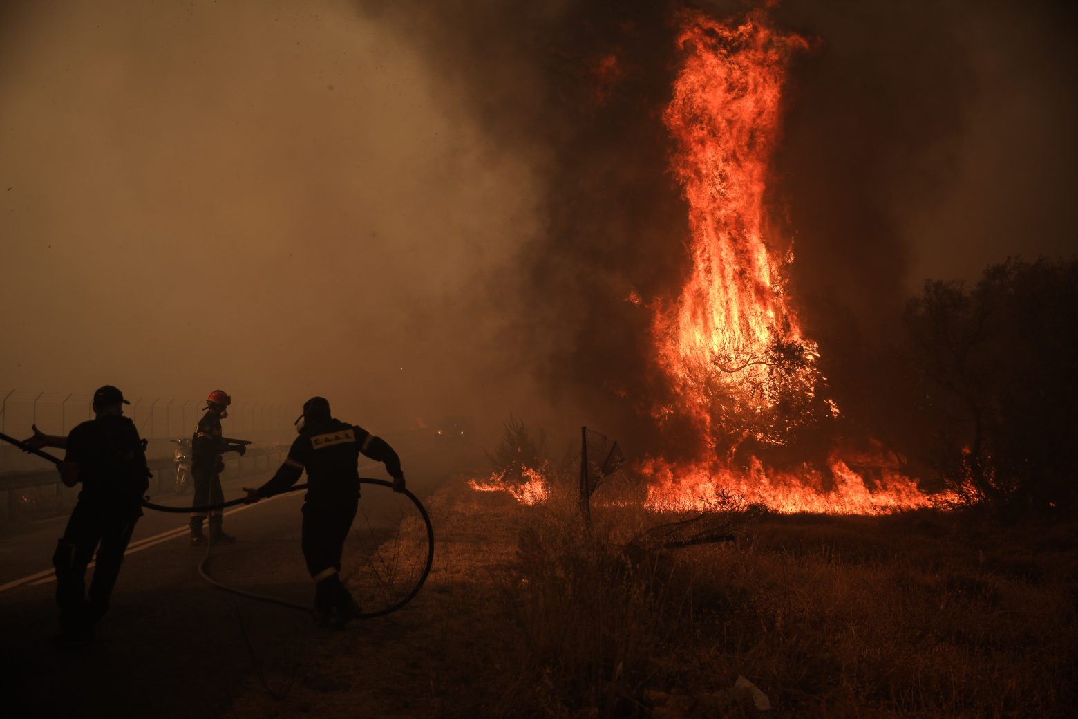 Μεγάλη φωτιά στη Μεγαλόπολη - Εισήγηση για εκκένωση οικισμού και μήνυμα του 112