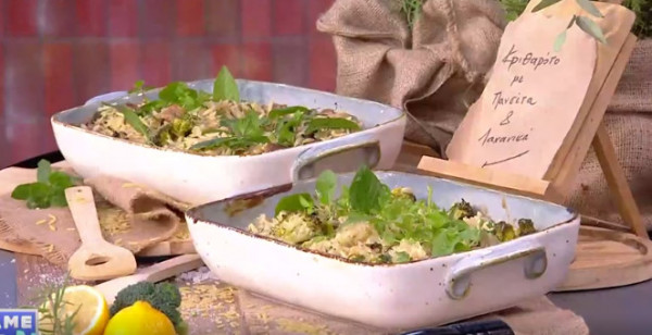 Ο Τίμος Ζαχαράτος μαγειρεύει κριθαρότο με πανσέτα & λαχανικά