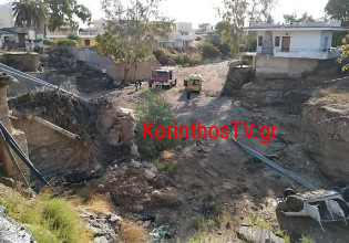 Κινέτα – Σοκαριστικό τροχαίο – Υποχώρησε το οδόστρωμα γέφυρας και αυτοκίνητο έπεσε στο κενό [εικόνες]