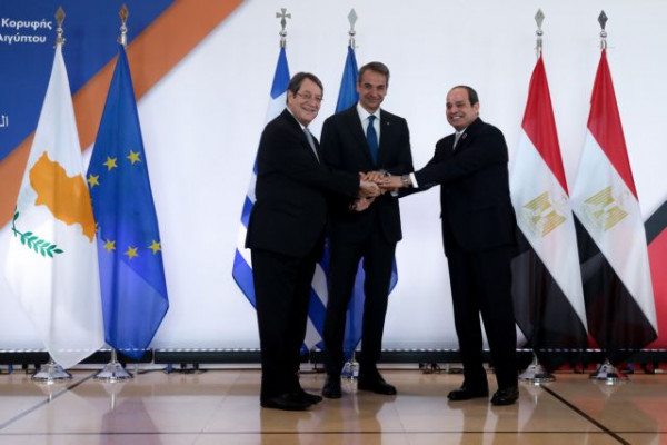 Greece, Cyprus, Egypt send stern message to Turkey at trilateral summit in Athens