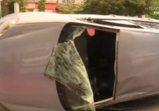 Σοβαρό τροχαίο στη Νέα Σμύρνη – Αναποδογύρισε αυτοκίνητο