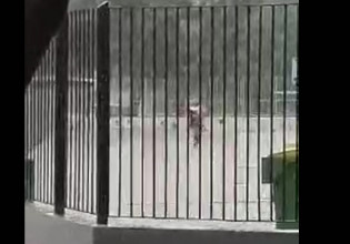 Απίστευτες εικόνες από την κακοκαιρία – Μητέρα με το νήπιο στην αγκαλιά μέσα στην μπόρα