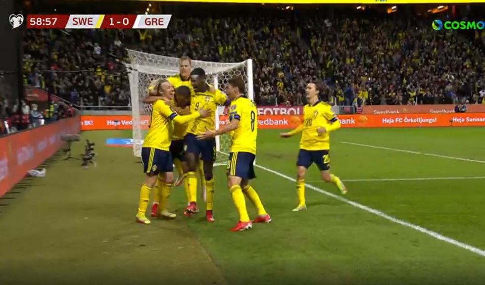 Με πέναλτι του Φόρσμπεργκ το 1-0 για την Σουηδία