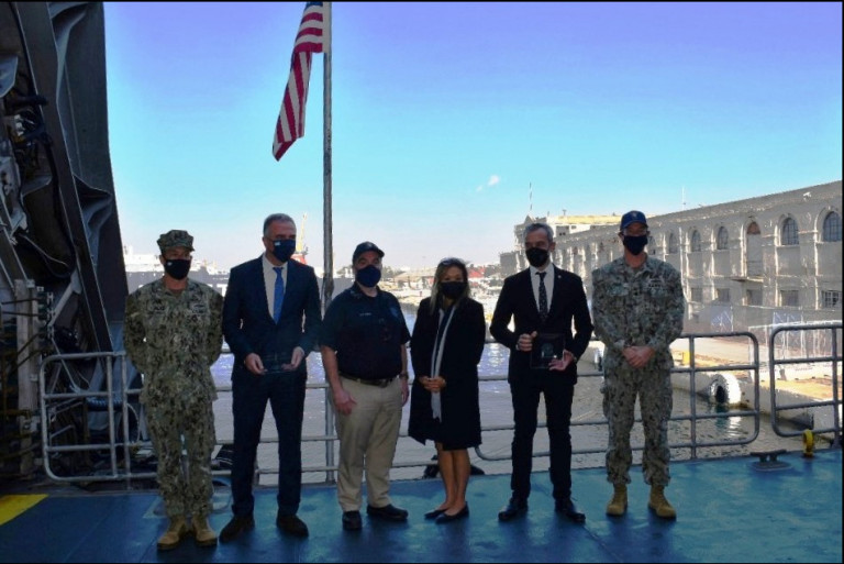 Στο αμερικανικό πολεμικό «θηρίο» USNS YUMA, Καλαφάτης και Ζέρβας