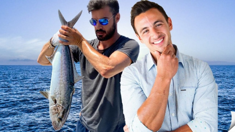 Ο Λάμπρος Βακιάρος μαγείρεψε λούτσο στα κάρβουνα για την παρέα του Fishy