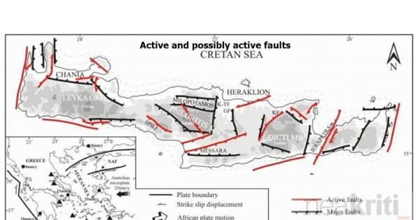 Σεισμός – Τα πιο επικίνδυνα ρήγματα της Κρήτης