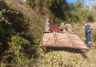 Σπάρτη – Χωρίς τις αισθήσεις του άνδρας που καταπλακώθηκε από τρακτέρ
