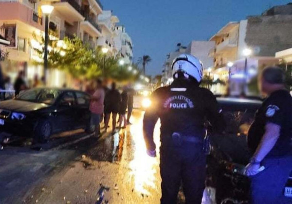 Ιεράπετρα – Τροχαίο σε κεντρικό δρόμο – Από τύχη γλίτωσαν θαμώνες καφετέριας