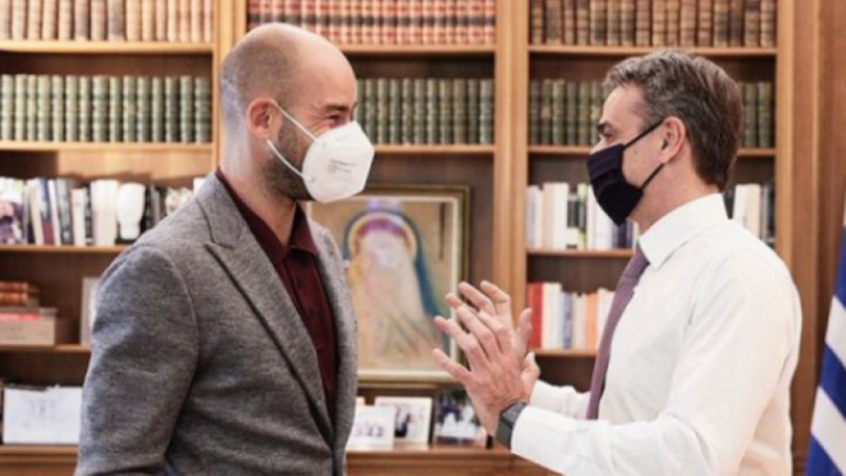 Συνάντηση Κυριάκου Μητσοτάκη με τον Βασίλη Σπανούλη