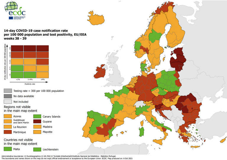 ECDC για Ελλάδα – Βελτιωμένη η επιδημιολογική κατάσταση αλλά… κινδυνεύετε τους επόμενους δύο μήνες