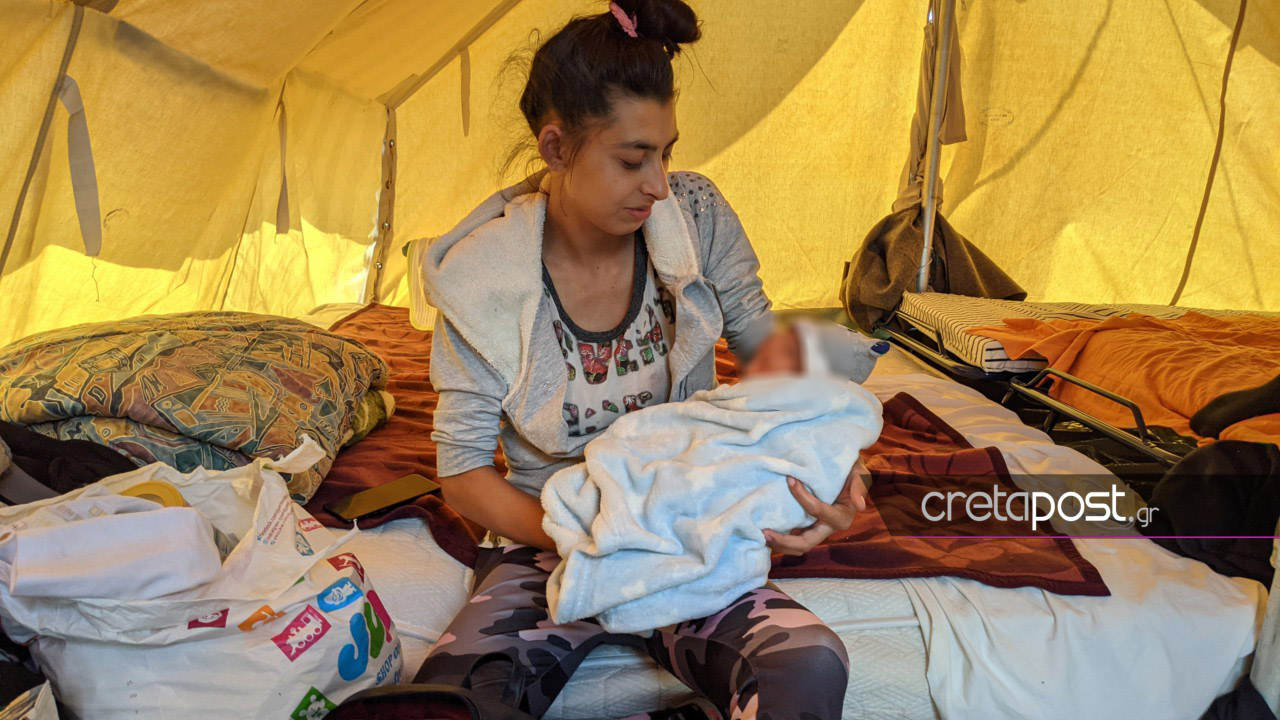 Σεισμός στην Κρήτη - Συγκίνηση για το μόλις 10 ημερών μωρό που ζει σε σκηνή