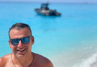 Ο Γιώργος Λιάγκας για χειμερινό μπάνιο με τον γιο του
