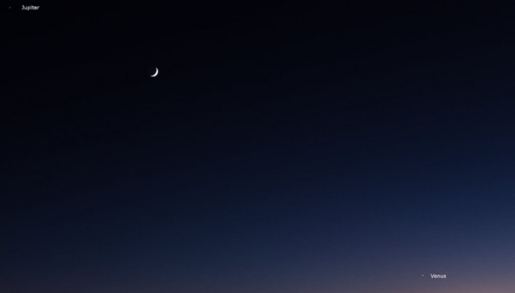 Ο ρυθμός του σύμπαντος – Εντυπωσιακή συστοιχία Δία, Σελήνης και Αφροδίτης (μοναδικές εικόνες)