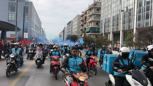 Απεργία επισιτισμού – Μοτοπορεία διανομέων προς την Αρεοπαγίτου