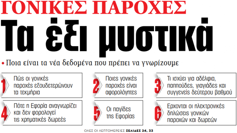 Στα «ΝΕΑ» της Παρασκευής – Τα έξι μυστικά