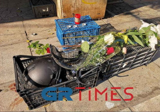 Θεσσαλονίκη – Συγκίνηση για τον άτυχο ντελιβερά – Αφήνουν λουλούδια στο σημείο που σκοτώθηκε