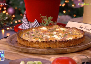 Εορταστική τάρτα με μήλο και σταφίδες