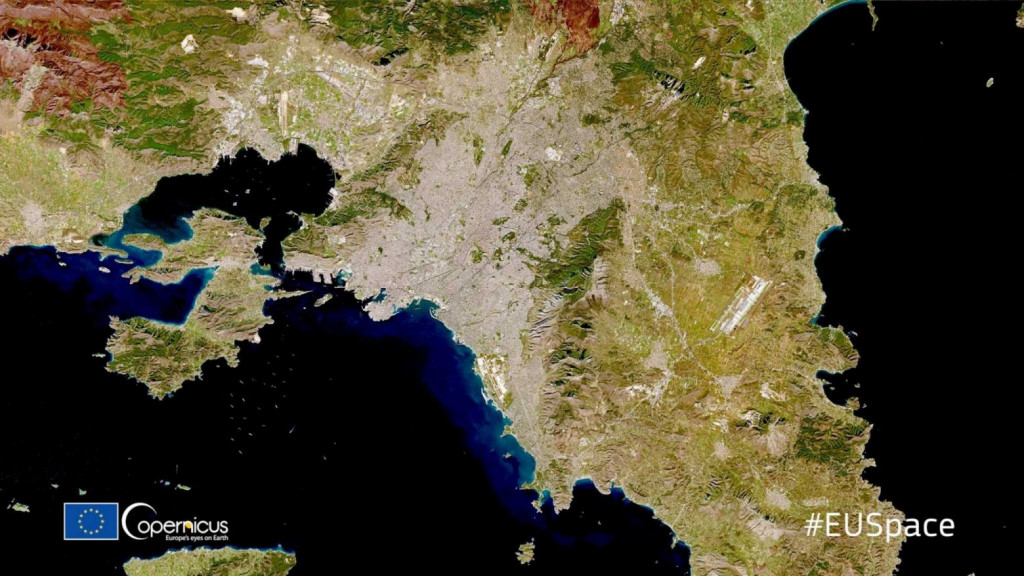 Αθήνα – Η εικόνα της μεγαλούπολης από δορυφόρο