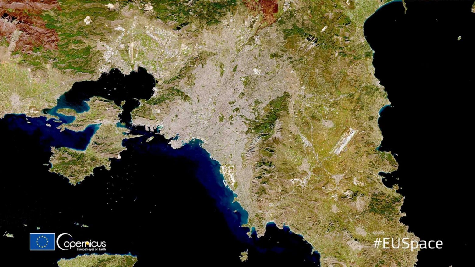 Αθήνα - Η εικόνα της μεγαλούπολης από δορυφόρο
