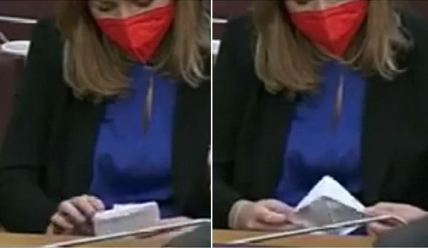 Αναστασία Γκαρά – Η βουλευτής του ΣΥΡΙΖΑ φτιάχνει… βαρκάκια την ώρα της Εξεταστικής