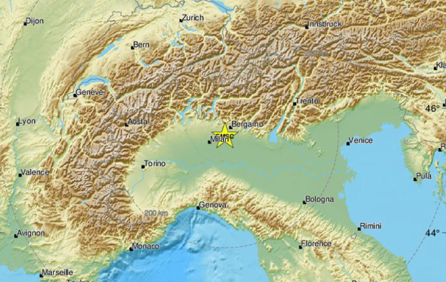 Σεισμός 4,6 Ρίχτερ στη βόρεια Ιταλία - Αισθητός στο Μιλάνο