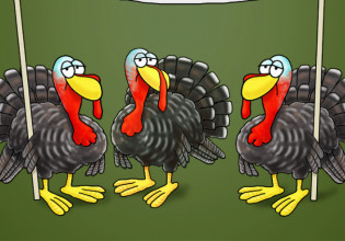 Αρκάς – Το επικό σκίτσο για… τις γαλοπούλες