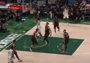 Η αντίδραση του Γιάννη στο φοβερό κάρφωμα του Θανάση