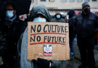 Κοροναϊός – Βέλγιο – Διαδήλωση κατά των περιοριστικών μέτρων – Ζητούν ανοιχτά θέατρα και κινηματογράφους