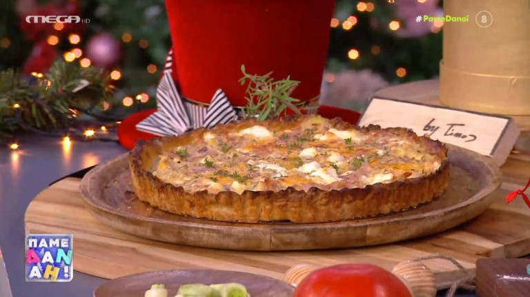 Τίμος Ζαχαράτος – Συνταγή για αλμυρή τάρτα με αλλαντικά και τυριά