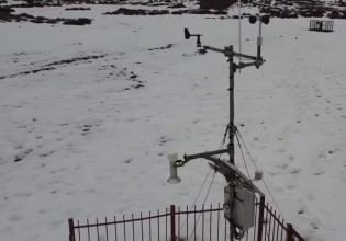 Ψηλορείτης – Πλάνα από τον χιονομετρικό σταθμό του Meteo