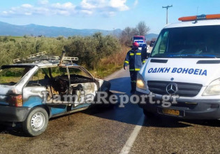 Φθιώτιδα – Θανατηφόρο τροχαίο, απανθρακώθηκε ένας οδηγός