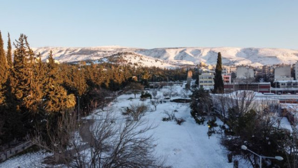Κακοκαιρία «Ελπίδα»: Καλυμμένα με χιόνι πάνω από 6 εκατ. στρέμματα σε Αττική, Βοιωτία και Φθιώτιδα
