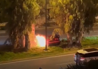 Τζώρτζης Μονογυιός – Νέο βίντεο σοκ από το τροχαίο ενώ η Ferrari τυλίγεται στις φλόγες