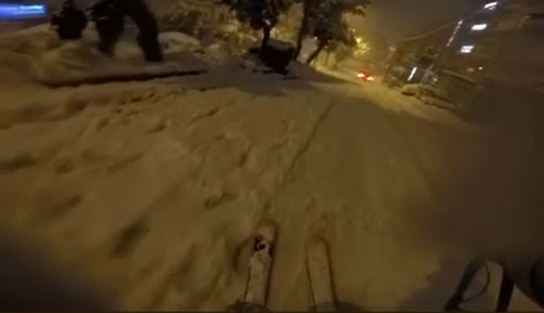 Κακοκαιρία «Ελπίδα»: Κάνουν σκι στη Λεωφόρο Κατεχάκη - Απίθανο βίντεο