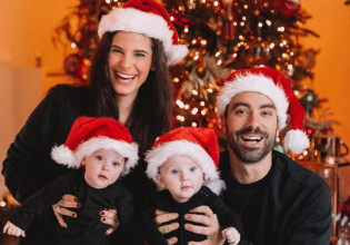 Σάκης Τανιμανίδης: Τα δίδυμα χαζεύουν το χιόνι και ξετρελαίνονται