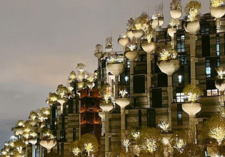 Οι κρεμαστοί κήποι της Σαγκάης ξεπετάγονται μέσα από τα μπετά