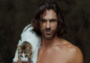 Μόνο με το μποξεράκι στα χιόνια ο Γιάννης Σπαλιάρας