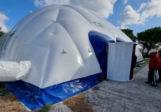 Μυτιλήνη – Νέο γυμναστήριο αερο-υποστηριζόμενου θόλου