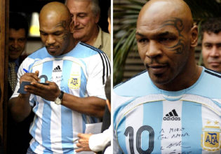 Πιο τρελός από τους τρελούς – Ο Τάισον στη Βραζιλία, με υπογεγραμμένη φανέλα του Μαραντόνα