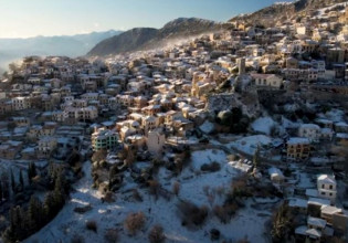 Κακοκαιρία Ελπίδα: Οι μαγικές κατάλευκες εικόνες από ψηλά – Δείτε βίντεο από drone