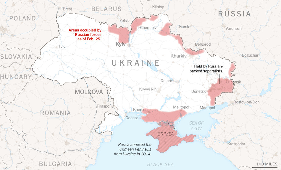 Ουκρανία: Αυτά είναι τα ανοιχτά πολεμικά μέτωπα - Ποιες περιοχές έχουν καταλάβει οι Ρώσοι