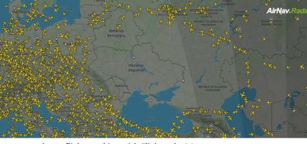 Notam για απαγόρευση πτήσεων στον εναέριο χώρο της Ουκρανίας