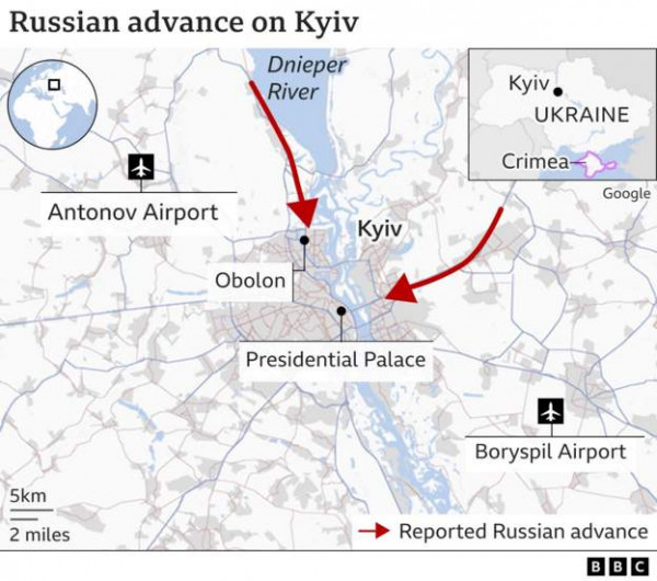 Ουκρανία: Πώς έγινε η επίθεση των ρωσικών δυνάμεων στο Κίεβο